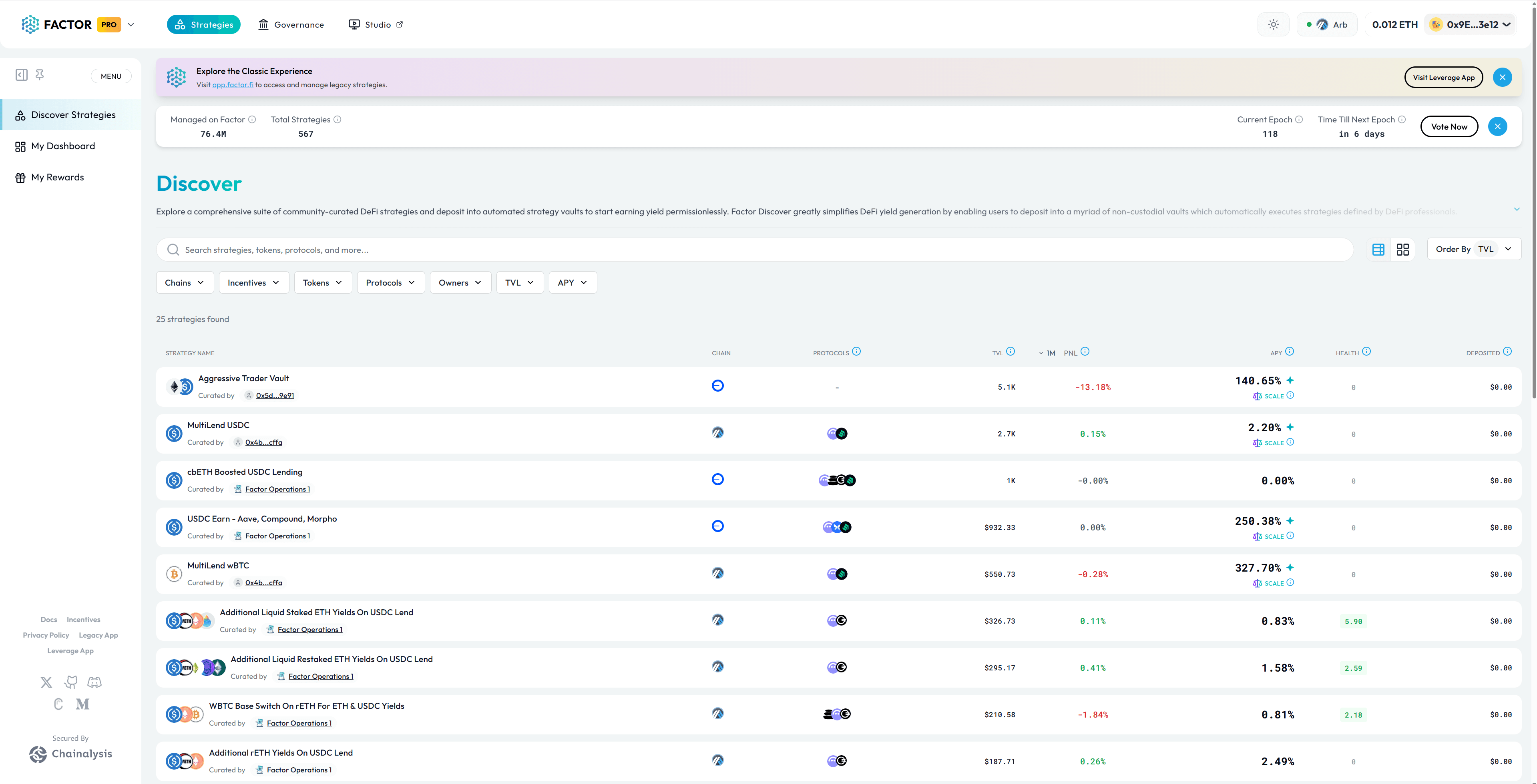 Factor Finance: Solidity, Foundry, Arbitrum project ($50M+ TVL)